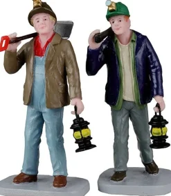 Lemax Caddington Village kerstdorpminiatuur Miners (mijnwerkers) 3,4 x 6,5 x 7,3 cm 2-delig