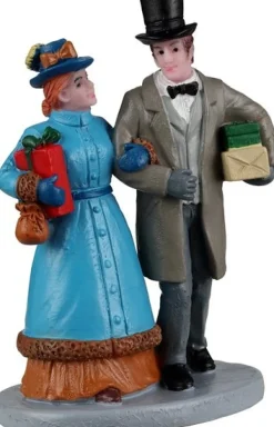 Lemax Caddington Village kerstdorpminiatuur Christmas Shopping Date (samen winkelen) 3,7 x 5 x 8 cm