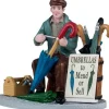 Lemax Caddington Village kerstdorpminiatuur umbrella vendor (paraplu verkoper) 4,4 x 5,8 x 5,6 cm