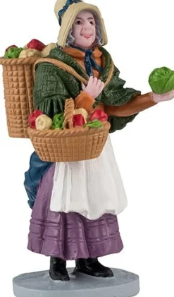 Lemax Caddington Village kerstdorpminiatuur vergetable vendor (groente verkoper) 3,5 x 2,9 x 6,8 cm
