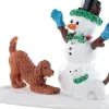 Lemax Caddington Village kerstdorpminiatuur play with me (sneeuwpop en hond) 7,8 x 4,1 x 6,8 cm