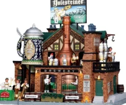 Lemax Caddington Village kersthuisje Yulesteiner brewery (brouwerij) 30,5 x 18,4 x 27 cm