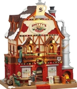 Lemax Caddington Village kersthuisje smitty's brewery (bierbrouwerij) 20,5 x 15,2 x 25,2 cm