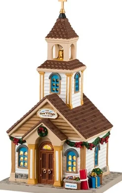 Lemax Caddington Village kersthuisje new village church (kerk) 12 x 13 x 23,5 cm