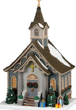 Lemax Caddington Village kersthuisje small town church (kleine kerk) 15,5 x 12,8 x 23,2 cm