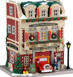 Lemax Caddington Village kersthuisje trail fire house (brandweerpost) 19,7 x 18,2 x 14 cm
