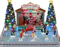 Lemax Caddington Village kerstdorpminiatuur Christmas Grove Skating Rink (kerst schaatsbaan) 31 x 33,5 x 21,5 cm
