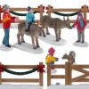 Lemax Caddington Village kerstdorpminiatuur reindeer petting zoo (rendier knuffelboerderij) 24,5 x 24,5 x 6,8 cm 17-delig