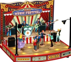 Lemax Carnival kerstdorp big top holiday music festival (muziek festival) 26,4 x 19,9 x 26,7 cm