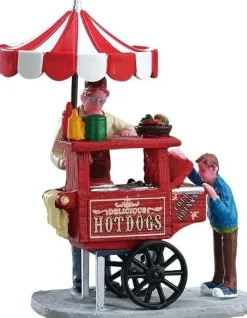 Lemax Carnival kerstdorpminiatuur hot dog cart (kraam) 6,6 x 4,7 x 9,5 cm