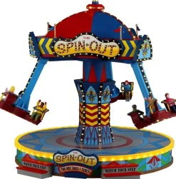 Lemax Carnival kerstdorp the spin out (kersmisattractie) 30,5 x 29 x 26 cm