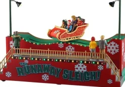 Lemax Carnival kerstdorp the runaway sleigh (kermisattractie) 26,7 x 16,4 x 36,4 cm