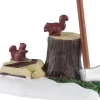 Lemax General kerstdorpminiatuur axe and logs (boomstam eekhoorn) 5,3 x 3,8 x 4,1 cm