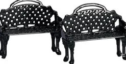 Lemax General kerstdorpminiatuur patio bench (bankje) 9 x 3,5 x 3,5 cm 2 stuks