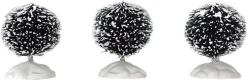 Lemax General kerstdorpminiatuur round bristle tree (struik) 9 x 3 x 2,8 cm 3 stuks