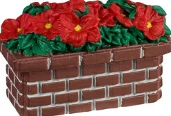 Lemax General kerstdorpminiatuur poinsettia planter (plantenbak) 2,5 x 6 x 4,2 cm