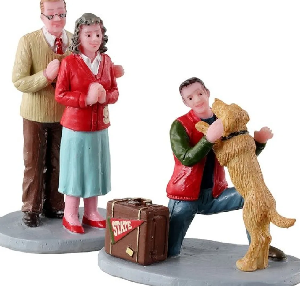 Lemax General kerstdorpminiatuur welcome home (welkom thuis) 9,8 x 3,9 x 7 cm 2-delig