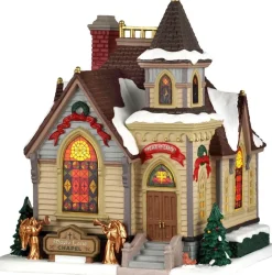 Lemax Harvest Crossing kersthuisje maple lane chapel (kerk) 22,9 x 18,4 x 26,8 cm
