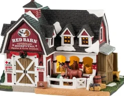 Lemax Harvest Crossing kersthuisje red barn veterinary hospital (dierenziekenhuis) 13,6 x 19,1 x 15 cm