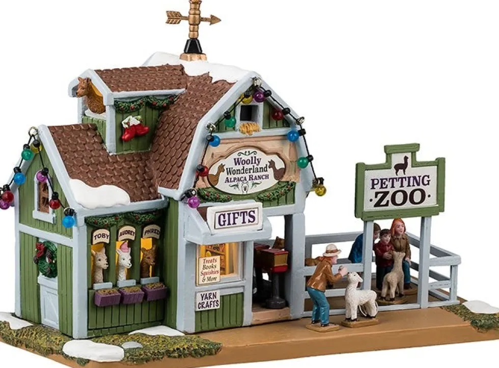Lemax Harvest Crossing kerstdorp woolly wonderland ranch (kinderboerderij) 11,5 x 21,5 x 13 cm
