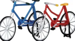 Lemax kerstdorpminiatuur bicycle selfstand (fiets) 2 stuks H 4,2 cm