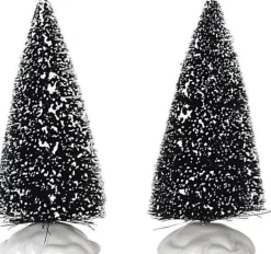 Lemax kerstdorpminiatuur bristle tree small 2 stuks H 10,7 cm