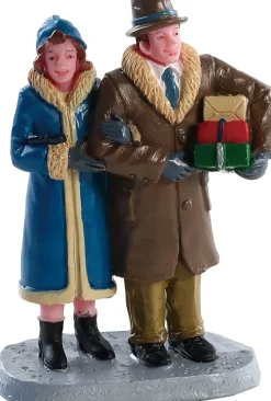Lemax kerstdorpminiatuur christmas couple (kerstpaar) 4,5 x 3 x 7 cm
