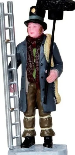 Lemax kerstdorpminiatuur chimney sweep (schoorsteenveger) H 7,8 cm