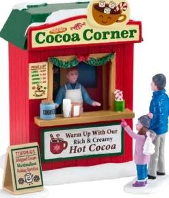 Lemax kerstdorpminiatuur Cocoa Corner (warme chocolademelk kraam) 5,6 x 16,3 x 11 cm 3-delig