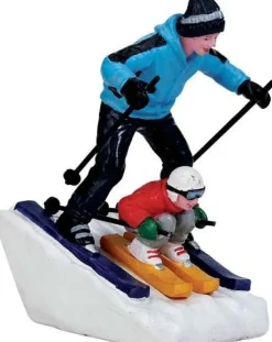 Lemax kerstdorpminiatuur coming through (skiër) H 7,5 cm