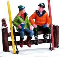 Lemax kerstdorpminiatuur cross-country coffee break (koffiepauze) 9,4 x 4 x 8 cm