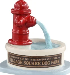 Lemax kerstdorpminiatuur dog park water fountain (hondenfontein) 5,6 x 4,8 x 5,8 cm