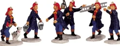 Lemax kerstdorpminiatuur fireman (brandweermannen) H 6,9 cm