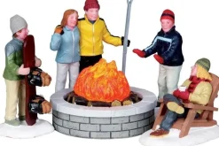 Lemax kerstdorpminiatuur fire pit (vuurplaats) H 7,5 cm
