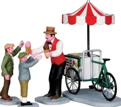 Lemax kerstdorpminiatuur gelato cart (ijskraam) H 9,3 cm