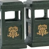 Lemax kerstdorpminiatuur green trash can (vuilnisbakken) 2 stuks 5 x 2 x 4,5 cm