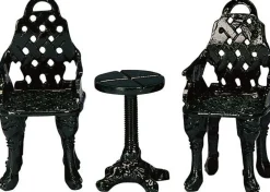 Lemax kerstdorpminiatuur patio group (terras set) 5 x 2 x 4 cm 3-delig