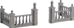 Lemax kerstdorpminiatuur plaza fence (hek) 4 stuks