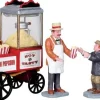 Lemax kerstdorpminiatuur popcorn seller (popcorn stand) H 6,9 cm
