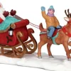 Lemax kerstdorpminiatuur Santa's sleigh (kerstman slee) H 5,8 cm