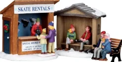 Lemax kerstdorpminiatuur skate rentals (schaats verhuur) H 9,8 cm