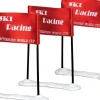 Lemax kerstdorpminiatuur ski racing flag (skiflag) 3 stuks H 9 cm