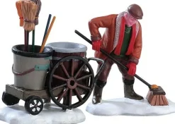 Lemax kerstdorpminiatuur Street Sweeper (straatveger) 2-delig 9,7 x 3,5 x 6,8 cm