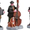 Lemax kerstdorpminiatuur streetside trio (straatmuzikanten) 8,9 x 4 x 7 cm 3-delig