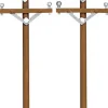Lemax kerstdorpminiatuur telephone poles (telefoonpaal) 2 stuks H 10,3 cm