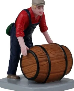 Lemax kerstdorpminiatuur The Wine Barrel (wijnvat rollen) 3,7 x 5,3 x 5,8 cm