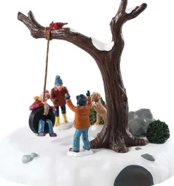 Lemax kerstdorpminiatuur tire swing twirl (bandschommel) 17 x 14,5 x 16,3 cm