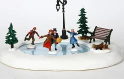 Lemax kerstdorpminiatuur winter skating (schaatsen) H 12 cm