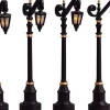 Lemax kerstdorp verlichting colonial streetlamp (koloniale lantaarn) 4 stuks H 10,2 cm