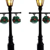 Lemax kerstdorpverlichting old english lamp (oude Engelse lamp) 2 stuks H 11,1 cm